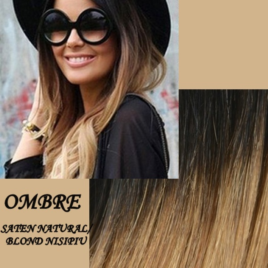 Front Lace OMBRE Saten Natural / Blond Nisipiu Front Lace OMBRE Saten Natural / Blond Nisipiu